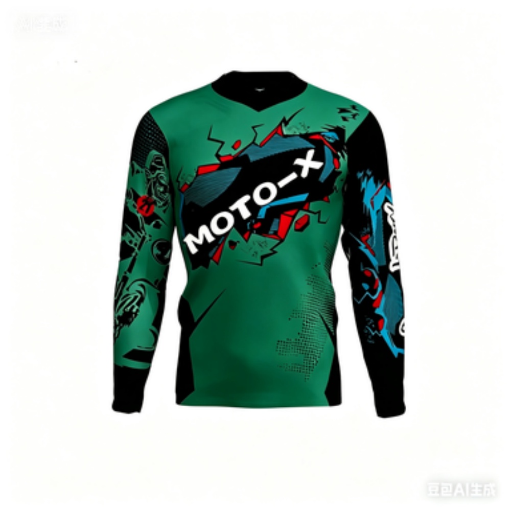 Cycling - MOTO-X Themed Long-Sleeve Sports Top Breathable