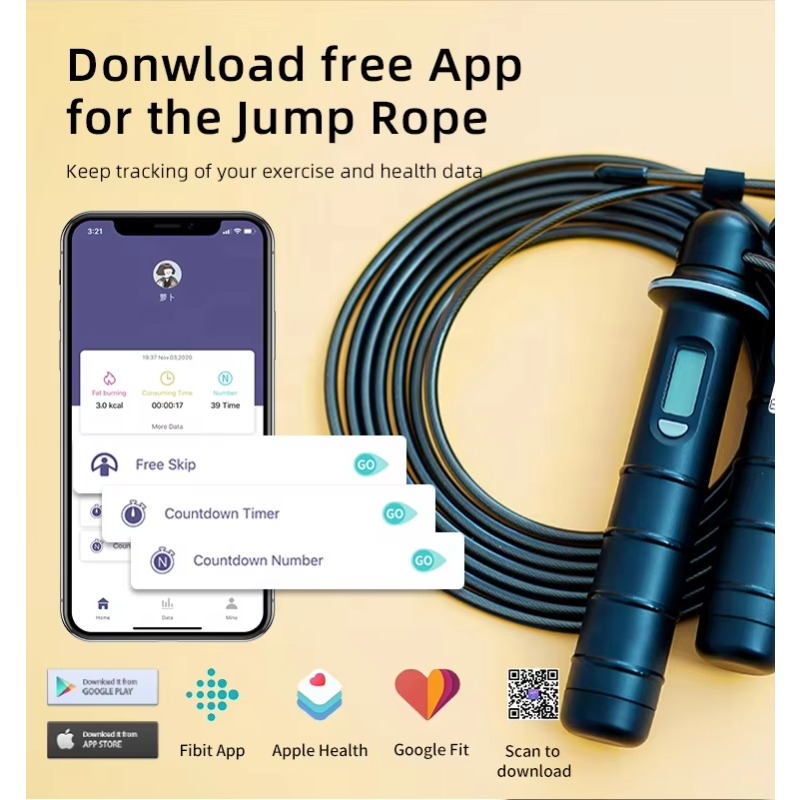 Smart Jump Rope Digital Counter - Hot Sale Wholesale Calorie Counter Wireless