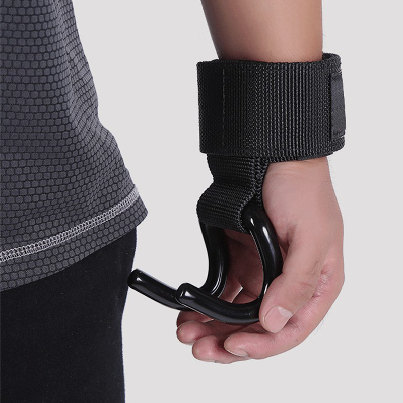 1PairWeight Lifting Hook Grips - Wrist Wraps Weightlifting Support ulasan dan harga