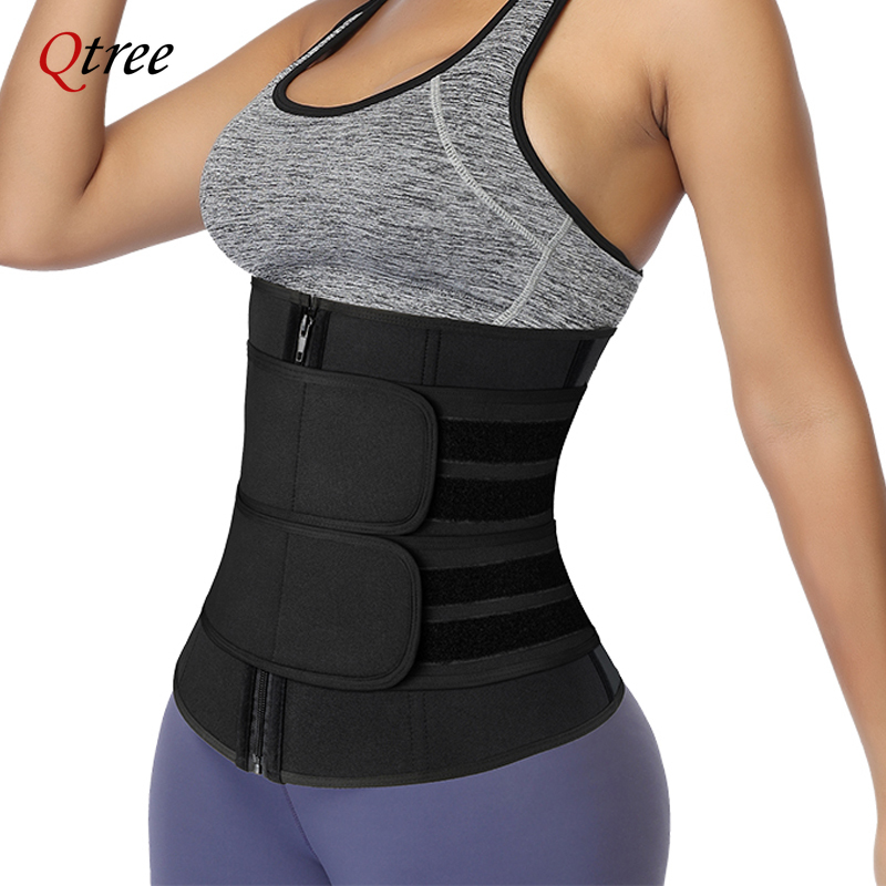 Qtree Waist Trainer Plus Size  - Sweat Waist Trainer Belt Neoprene ulasan dan harga