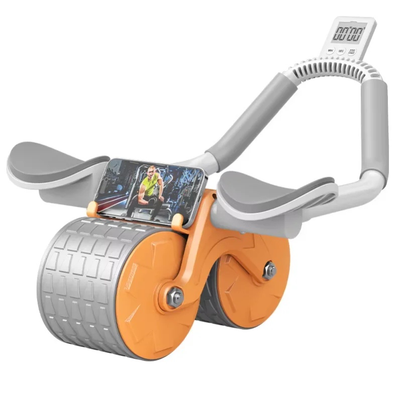 Dual‑Wheel Abdominal Exercise  - Ab Roller Wheel With Elbow Support ulasan dan harga