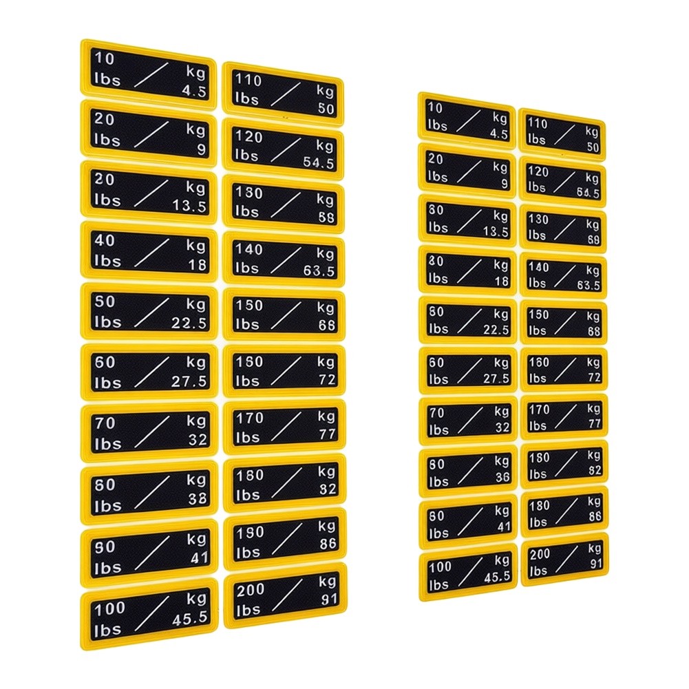 2pcs Yellow Weight Sticker Lab - Fitness Equipment ulasan dan harga