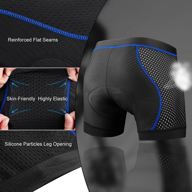 X-TIGER Men's Cycling Underwea - Padded Cycling Shorts 5D Gel ulasan dan harga