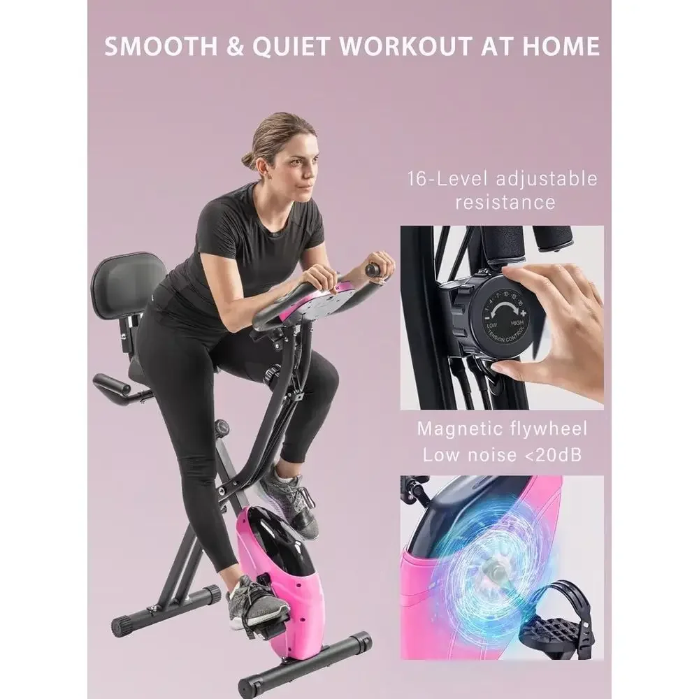 4-in-1 Recumbent and Upright E - Exercise Bike Magnetic Resistance ulasan dan harga
