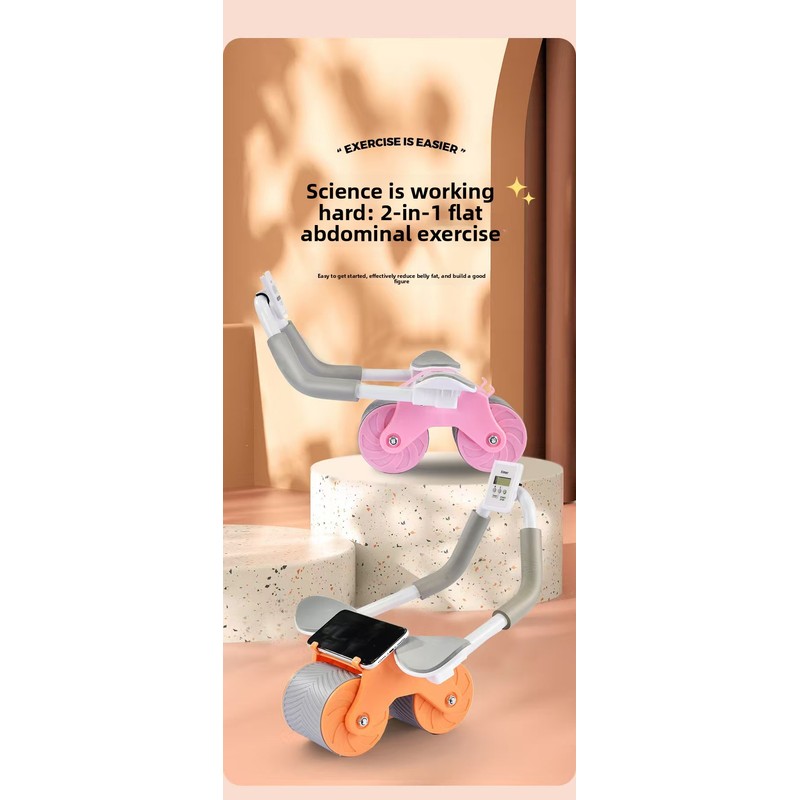 Auto Rebound Ab Roller Wheel w - Ab Roller Wheel With Elbow Support ulasan dan harga