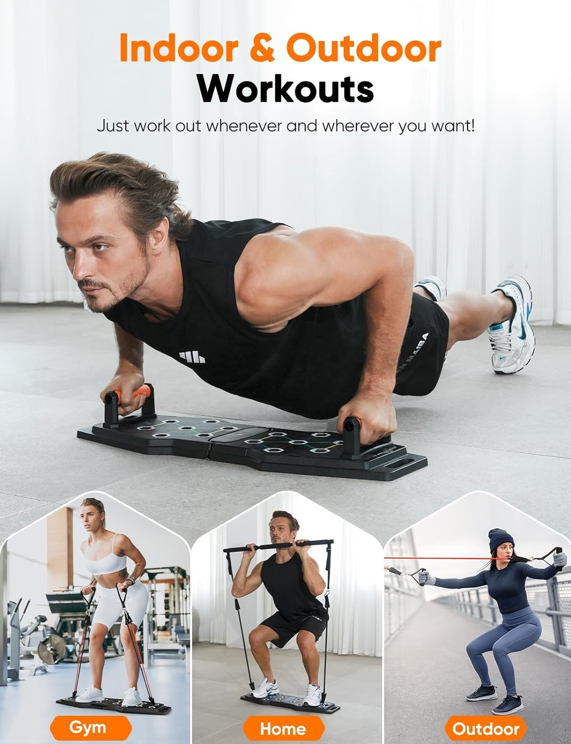 Multifunctional Gym Foldable F - Push Up Board Foldable Multi Function ulasan dan harga