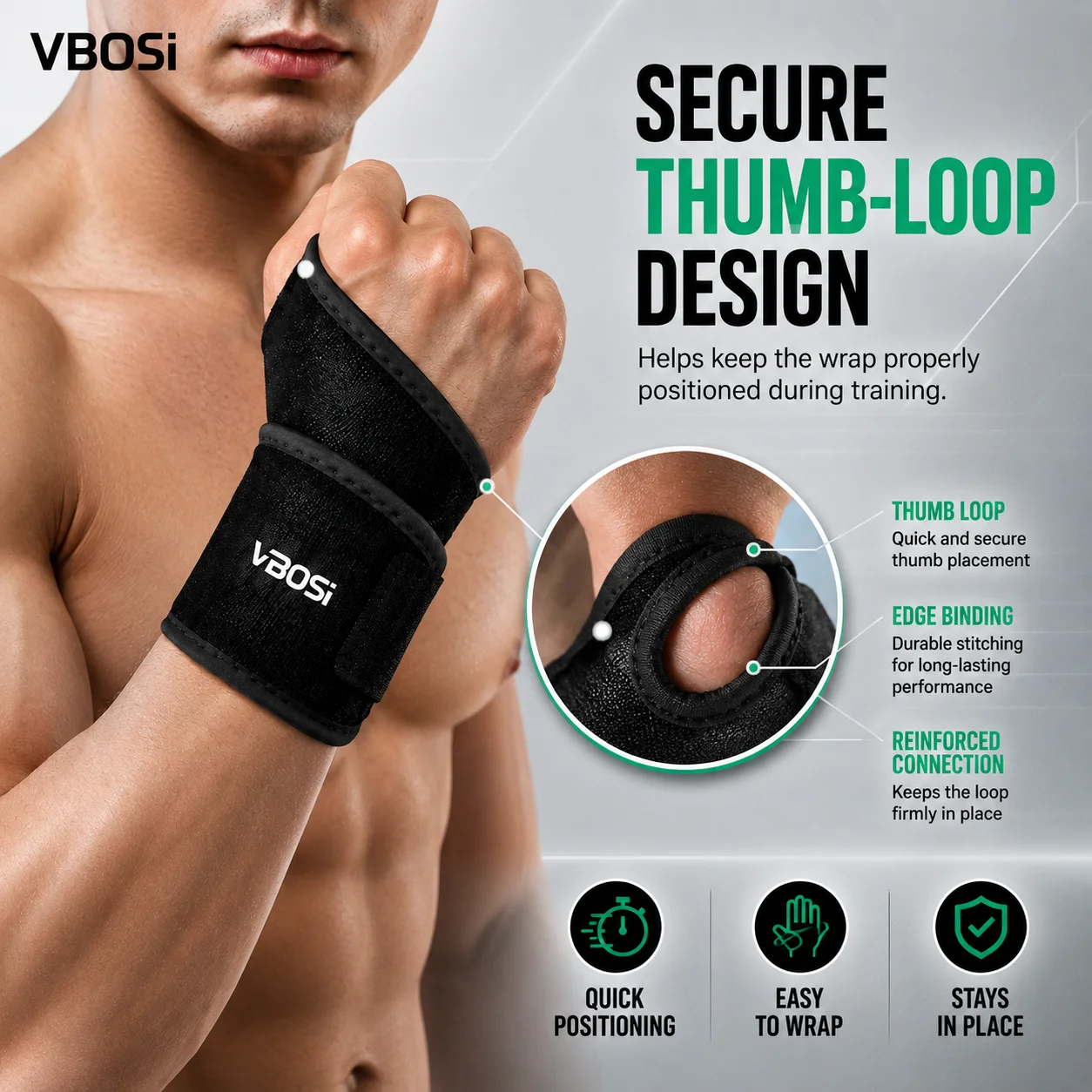 VBSOi Adjustable Wrist Support - Wrist Wraps Weightlifting Support ulasan dan harga