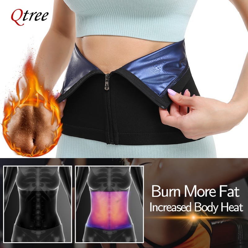 Qtree Women Waist Trainer Body - Sweat Waist Trainer Belt Neoprene ulasan dan harga