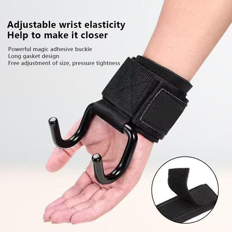 2PCS Weight Lifting Hook Grips - Wrist Wraps Weightlifting Support ulasan dan harga
