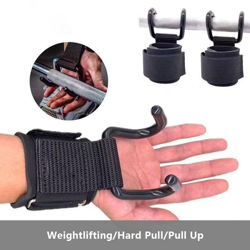 2PCS Weight Lifting Hook Grips - Wrist Wraps Weightlifting Support ulasan dan harga