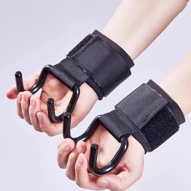 2PCS Weight Lifting Hook Grips - Wrist Wraps Weightlifting Support ulasan dan harga