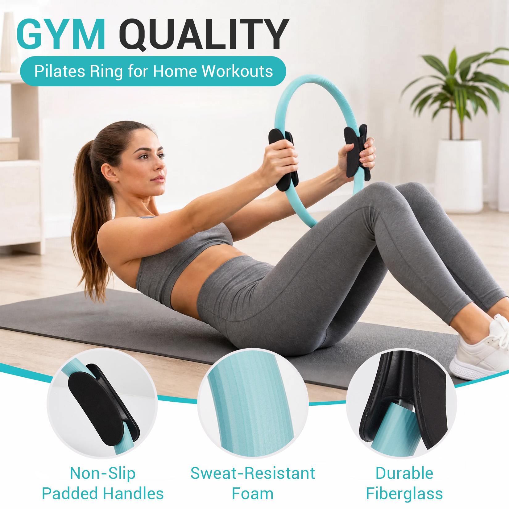 Pilates Training Set, 6-in-1 P - Pilates Bar Kit With Resistance Bands ulasan dan harga