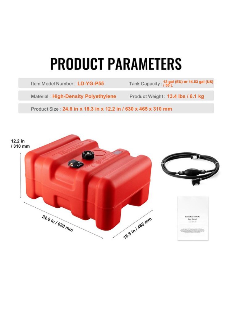 Marine Fuel Tank, 14.53 Gallon - Fishing ulasan dan harga